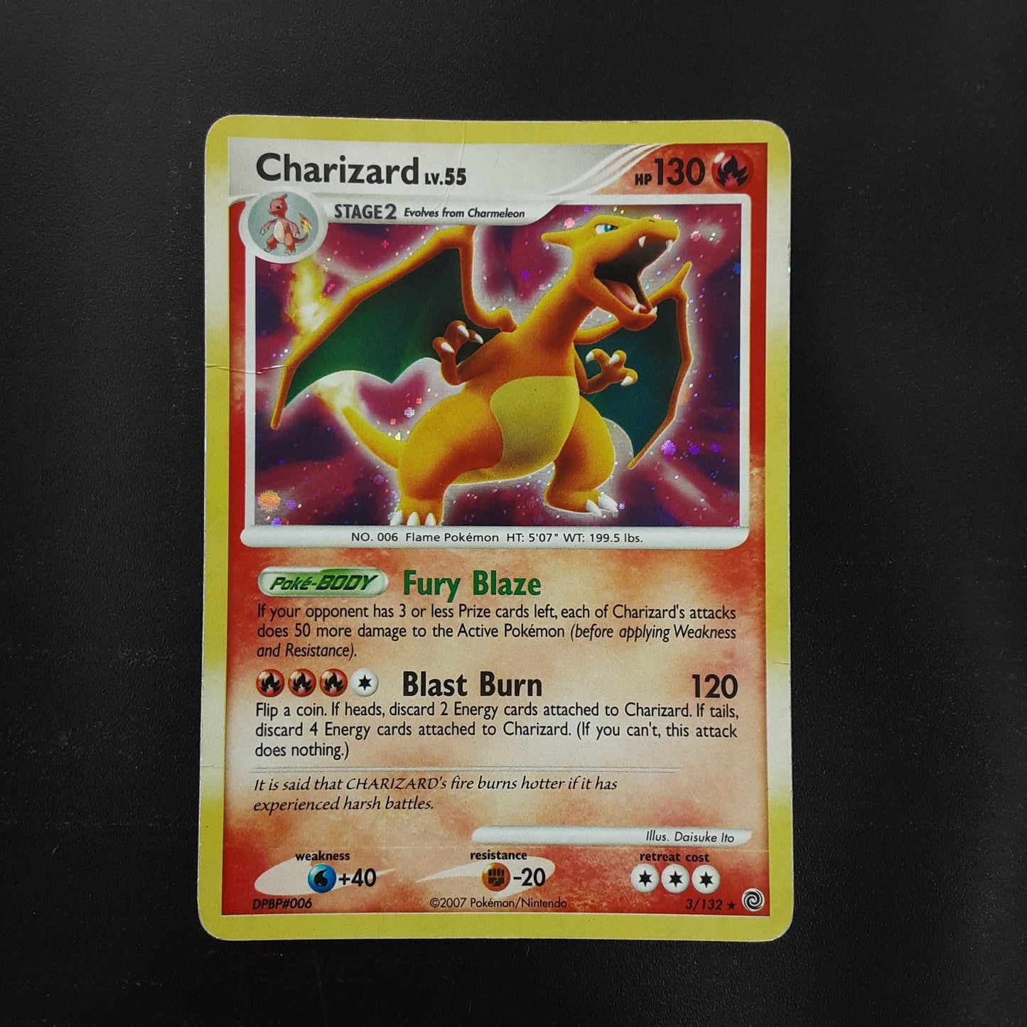 Charizard LV.55 Holo Rare - Damaged