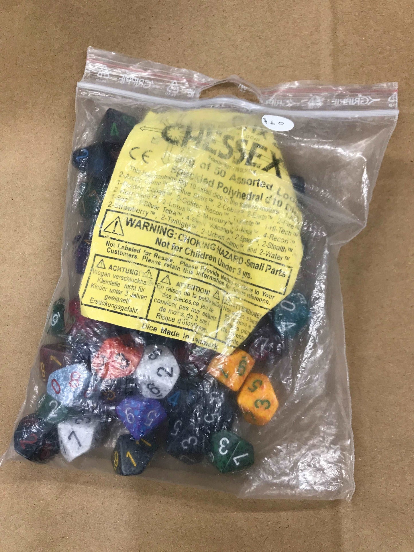 Bag of Assorted Loose d10 Dice