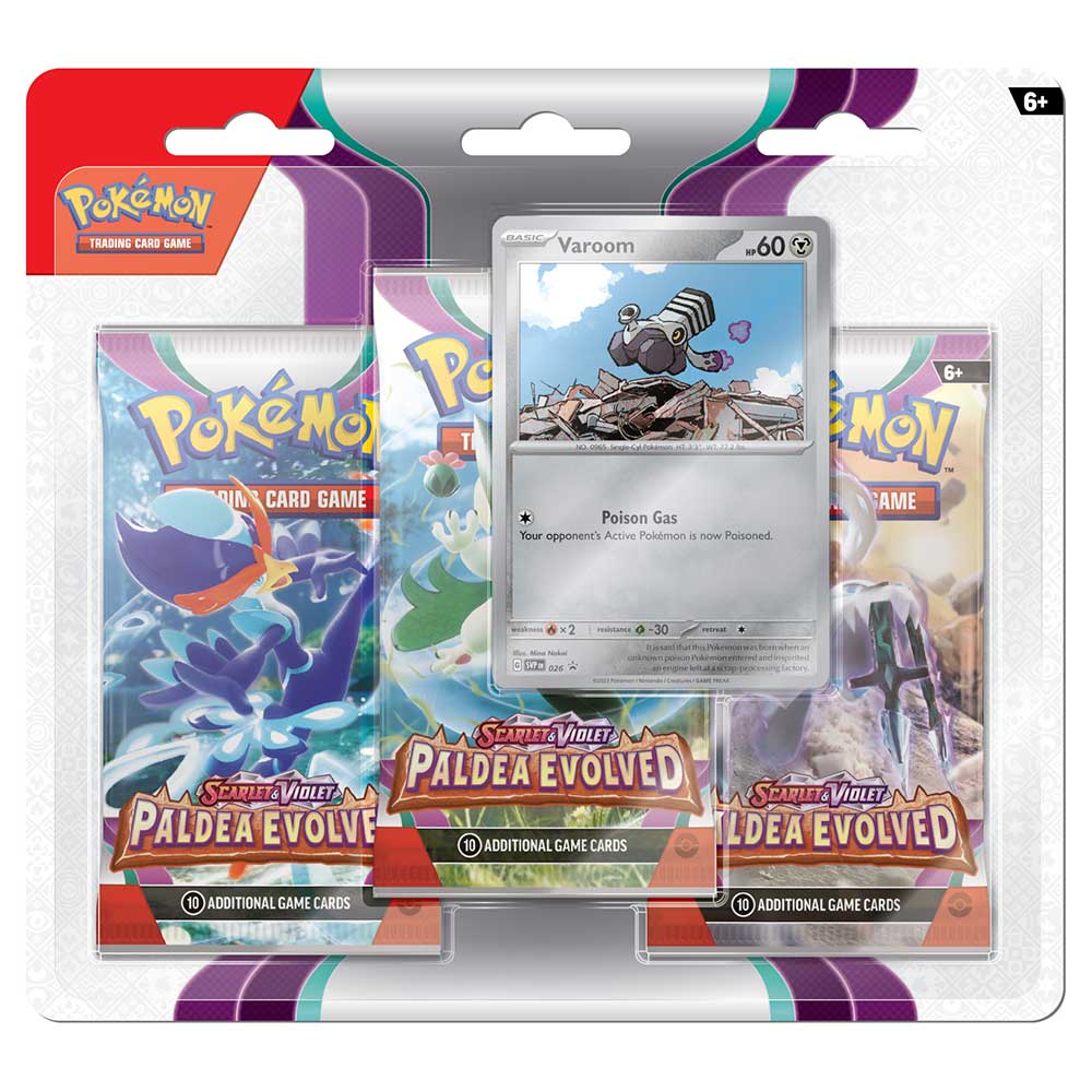 Pokemon TCG Paldea Evolved Three Booster Blister