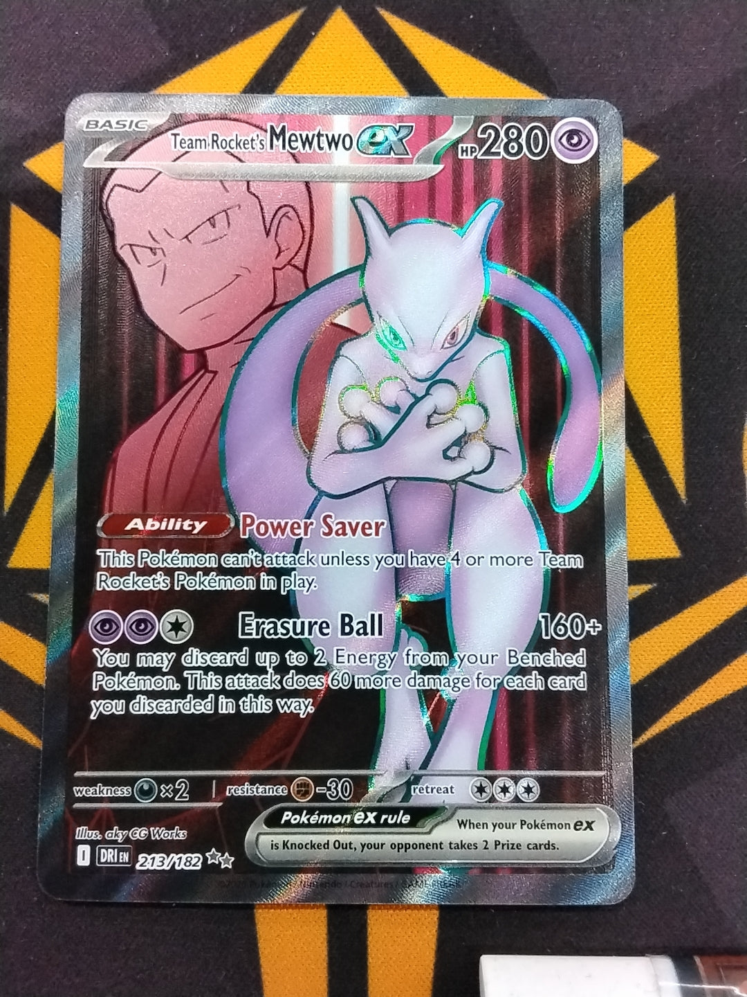 Team Rocket's Mewtwo ex 213/182