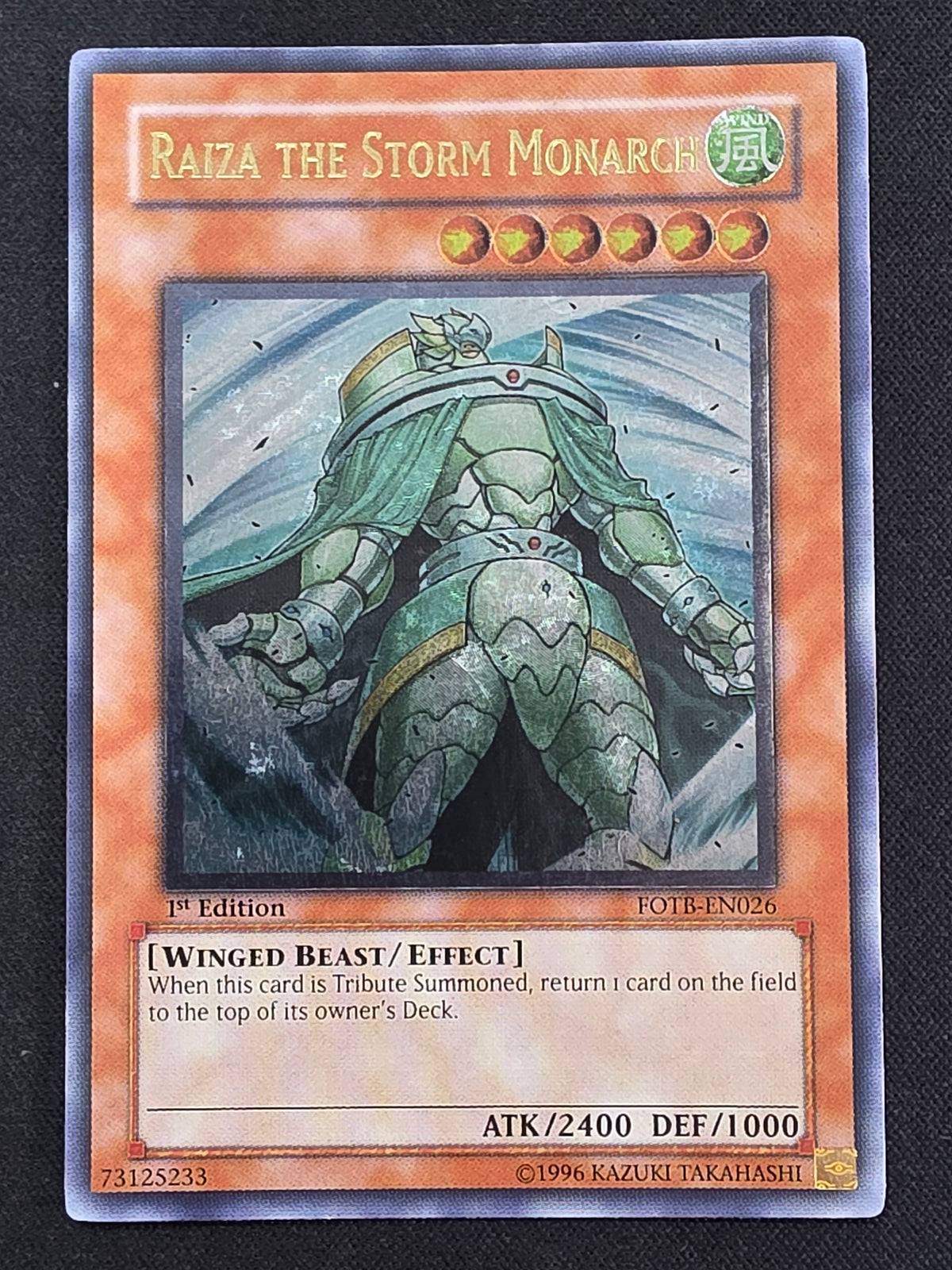 Raiza the Storm Monarch (FOTB-EN026, Ultimate Rare, 1st Edition)