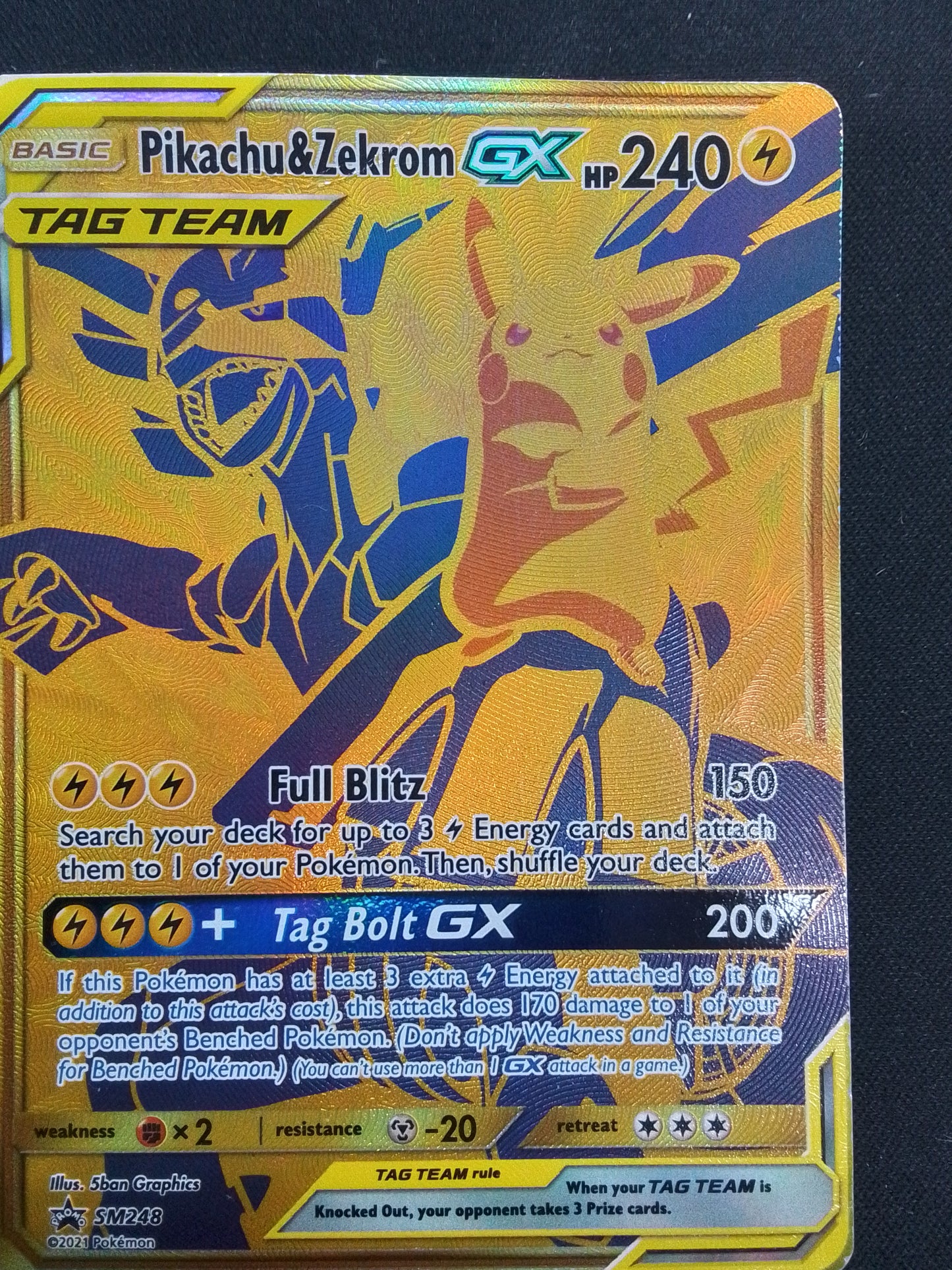 Pikachu and Zekrom GX Tag Team