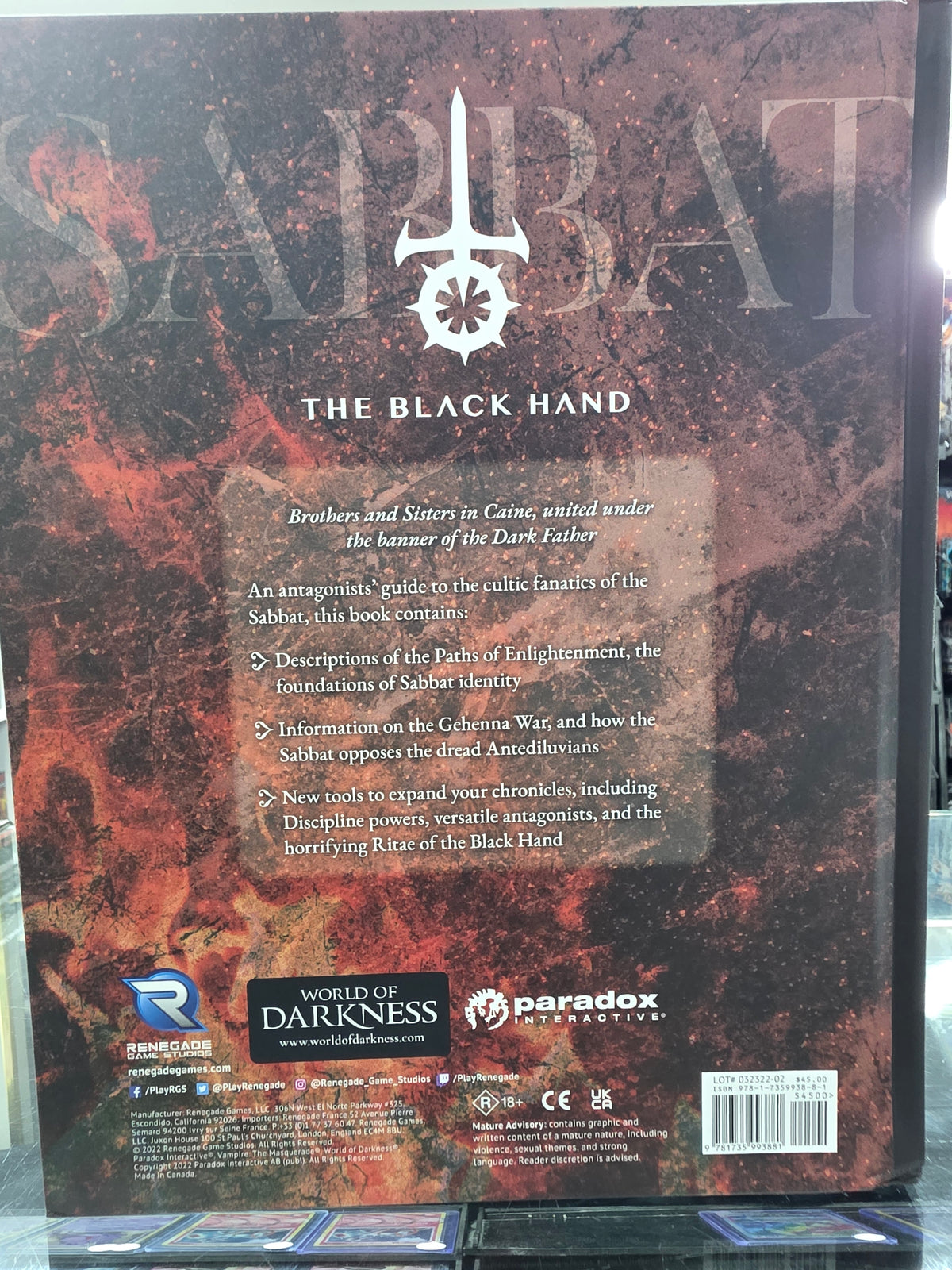 Vampire: The Masquarae 5th Edition - Sabbat the Black Hand