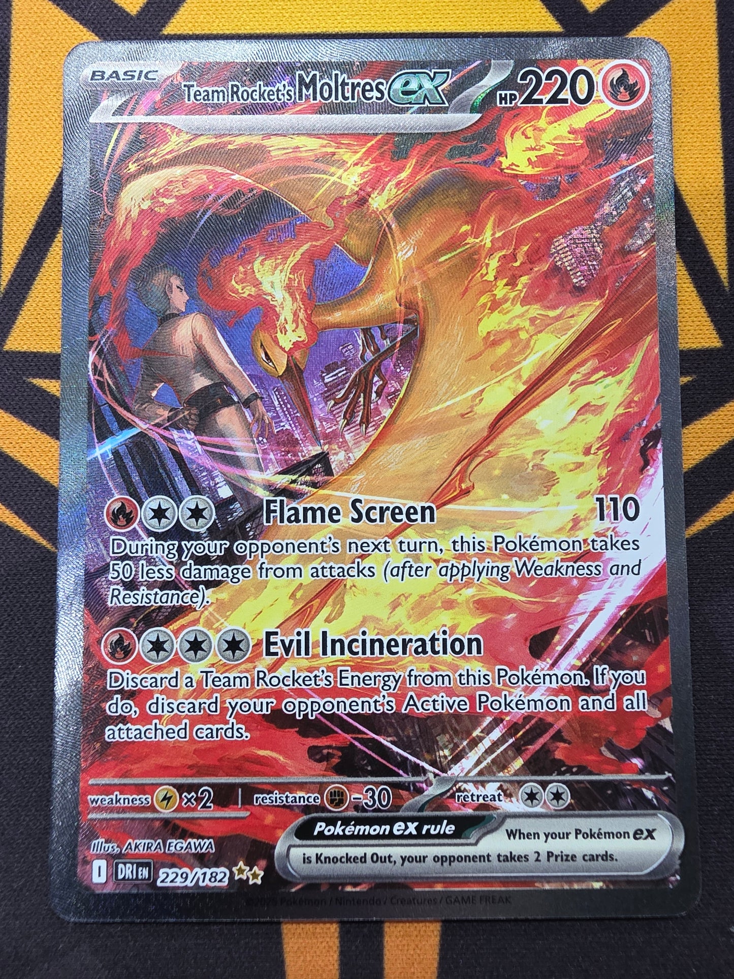 Team Rocket's Moltres Ex 229/182