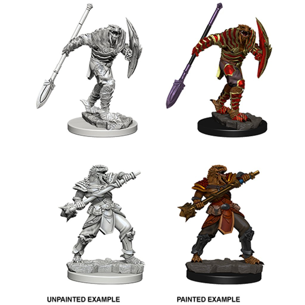Dragonborn Male Fighter with Spear (UNPAINTED)
