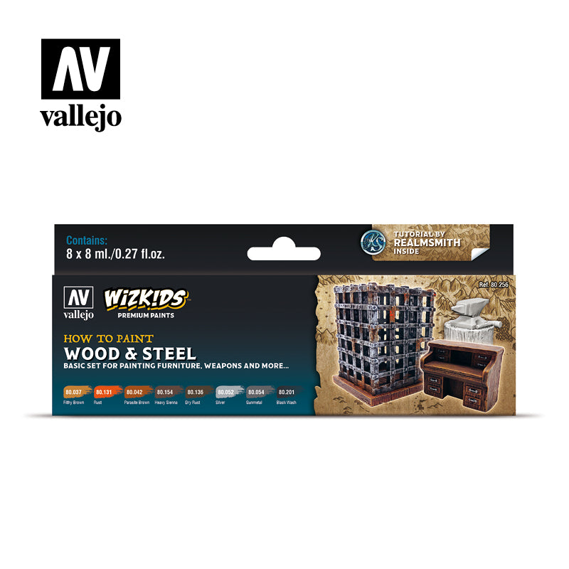 Wizkids Premium Paints by Vallejo: Wood & Steel