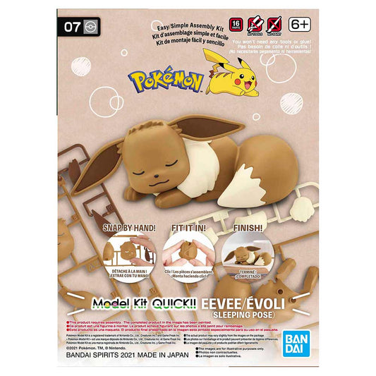 Pokemon Model Kit Quick!! 07 Eevee (Goodnight Pose)