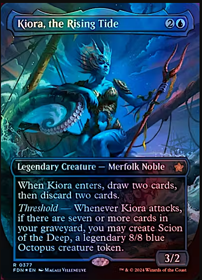 Kiora, the Rising Tide (FDN mana foil)