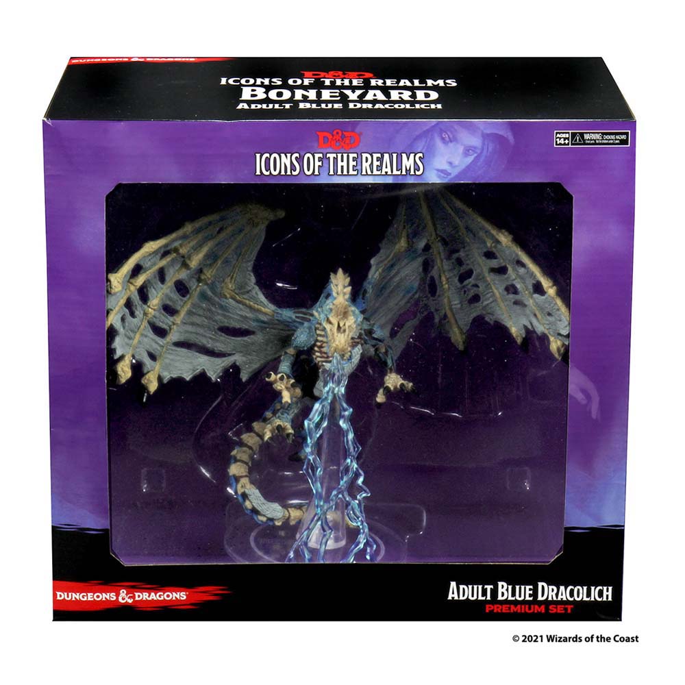 D&D Icons of the Realms: Boneyard Premium Set – Blue Dracolich