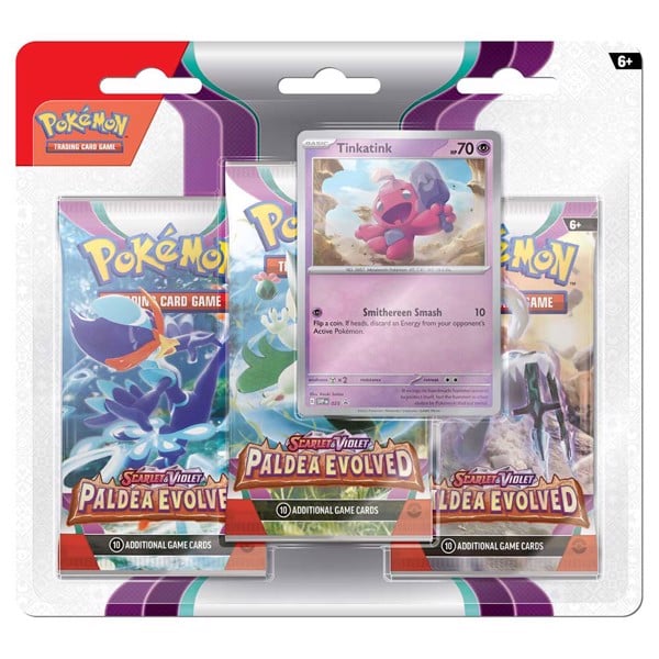 Pokemon TCG Paldea Evolved Three Booster Blister
