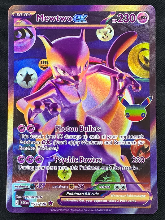 Mewtwo EX (157/128, 30th Anniversary Futuristic) (Copy)