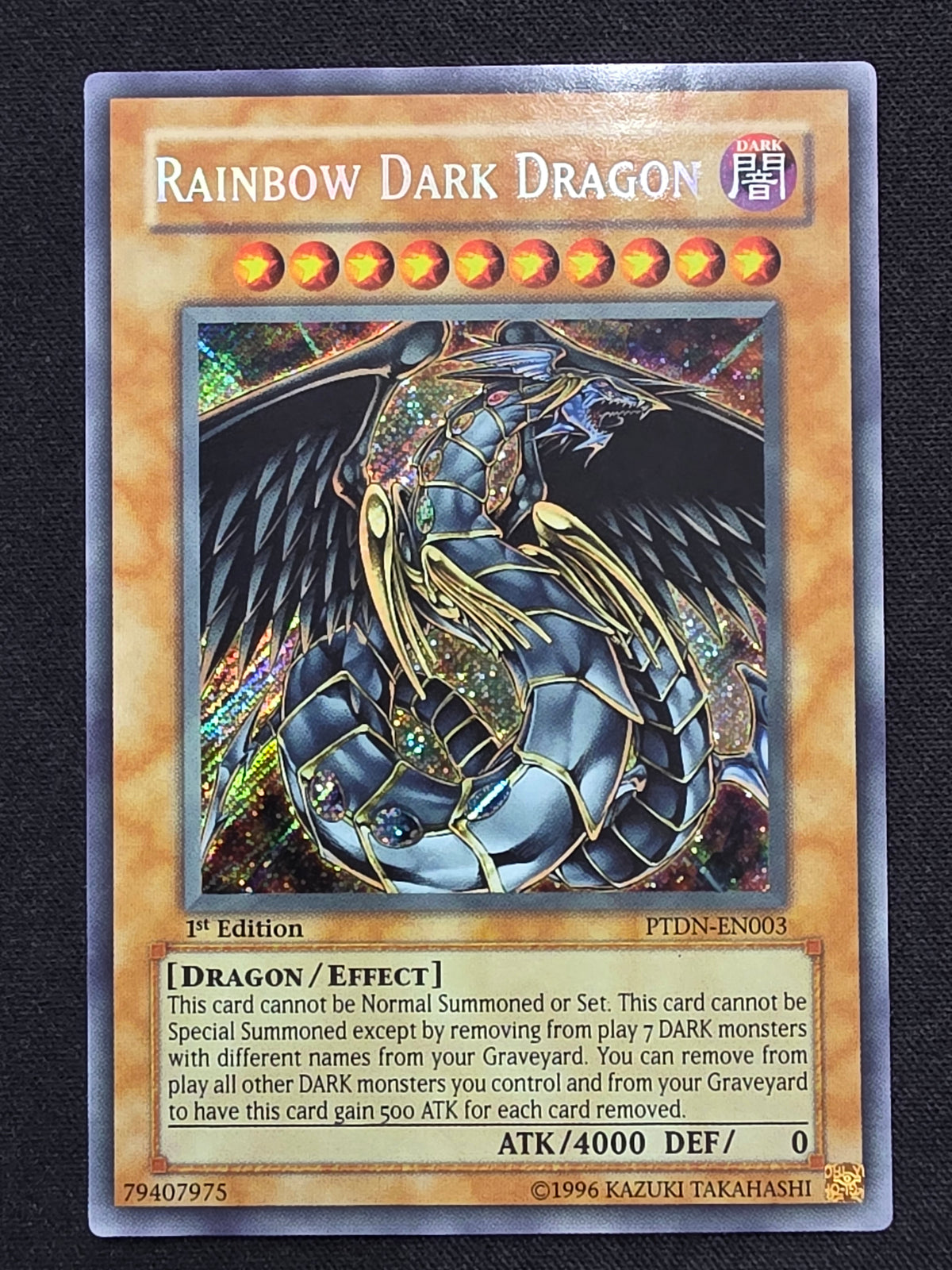 Rainbow Dark Dragon (PTDN, Secret Rare, 1st Edition)