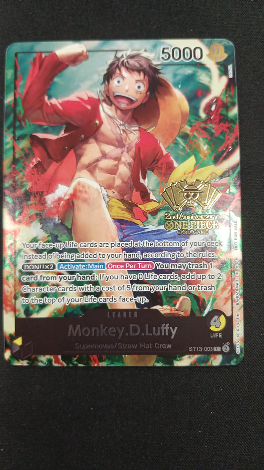 Monkey.D.Luffy (ST13-003, 2nd Anniversary Promo)