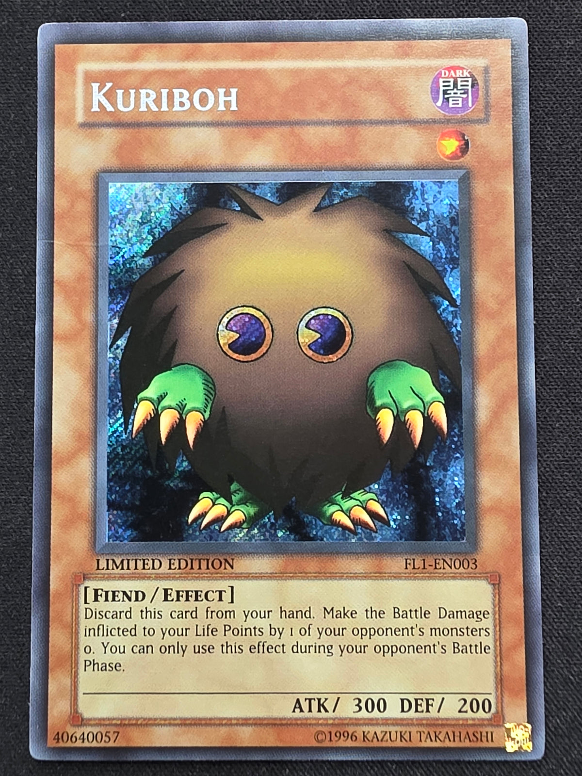 Kuriboh (Damged, FL1-EN003, Secret Rare, Limited Edition)