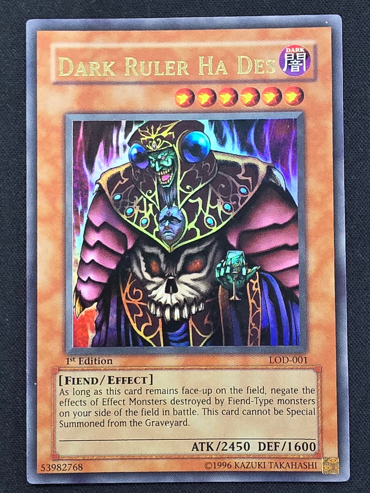 Dark Ruler Ha Des (LOD-001, Ultra Rare, 1st Edition)