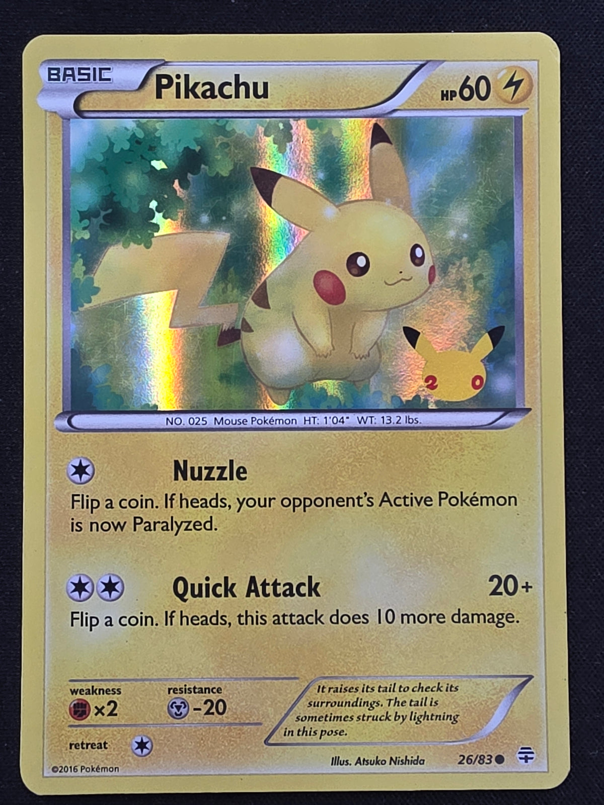 Pikachu (26/83, 20th Anniversary, DMG)