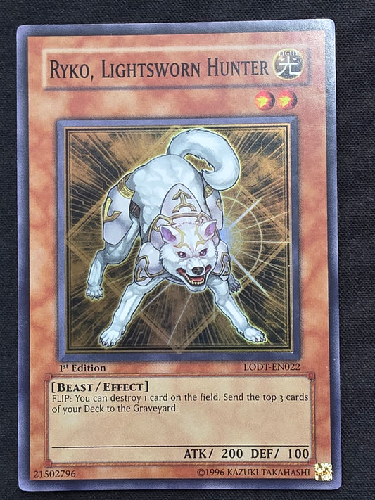 Ryko, Lightsworn Hunter (LODT-EN022, Super Rare, 1st Edition)