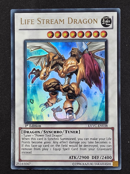 Life Stream Dragon (EXVC-EN038, Ultra Rare, 1st Edition)