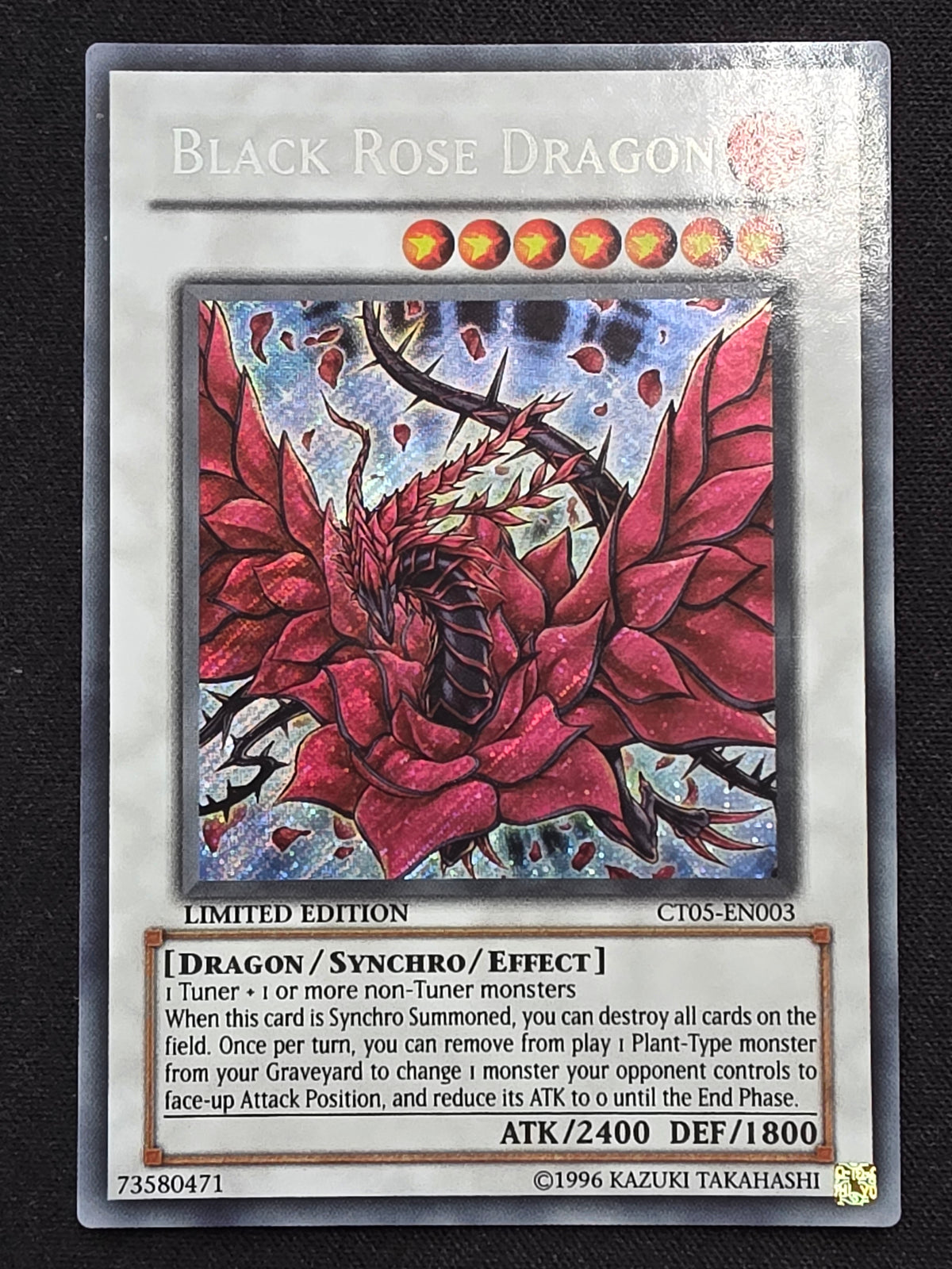 Black Rose Dragon (CT05-EN003, Secret Rare, Limited Edition)