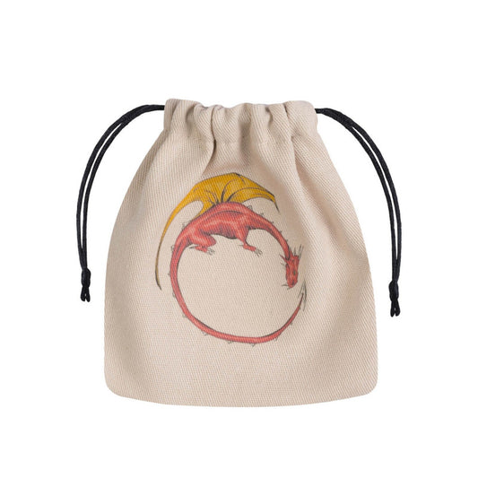 Q Workshop - Dragon Beige & Multicolor Dice Bag