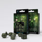 Q Workshop - Elvish Black & Glow-in-the-Dark Dice Set