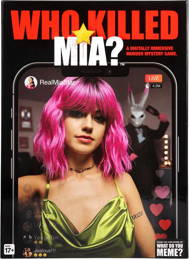 Board game, boardgames, mystery, murder mystery, digitally immersive, whodunit, what do you meme?, evidence