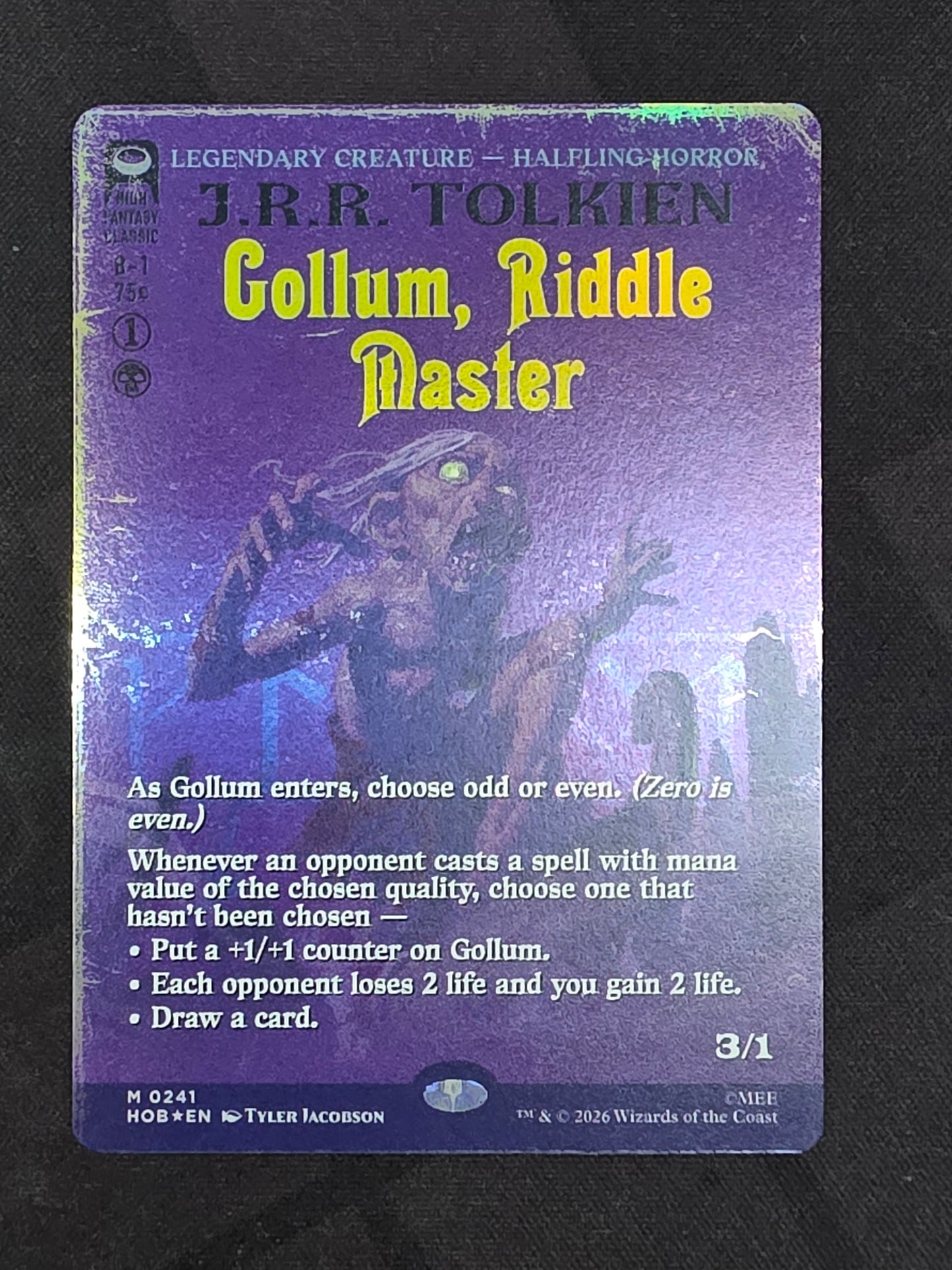 Gollum, Riddle Master (HOB, Boarderless Foil)