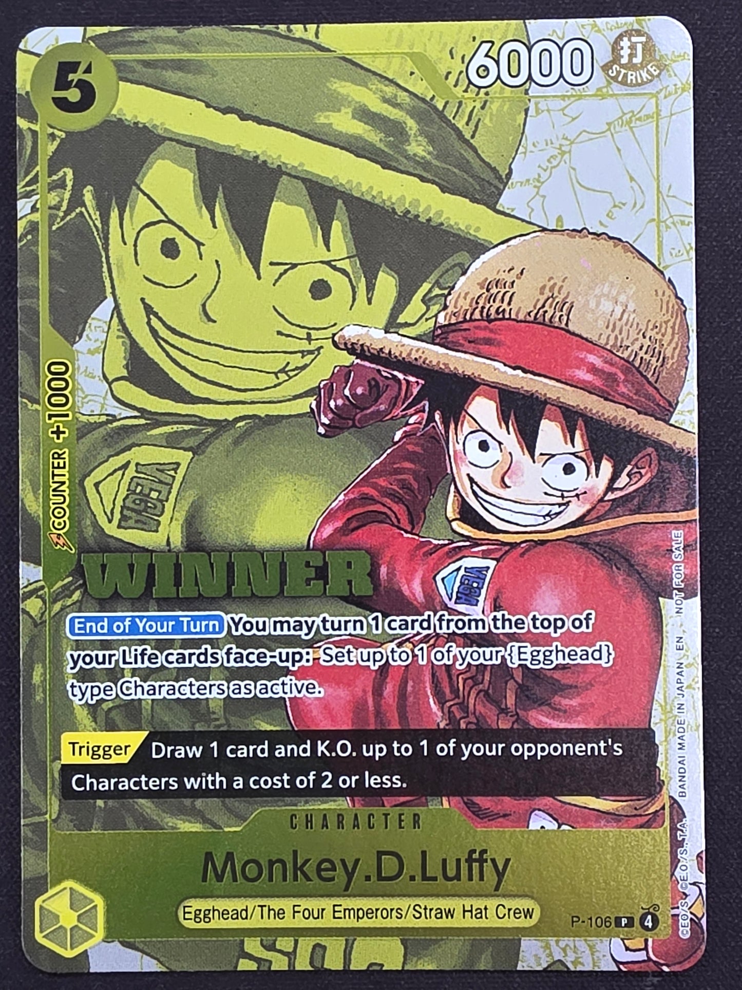 Monkey.D.Luffy (P-106, Winner Promo)