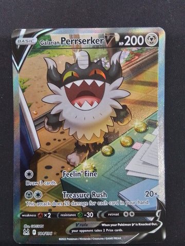 Galarian Perrserker V (Holo Foil 184/196)