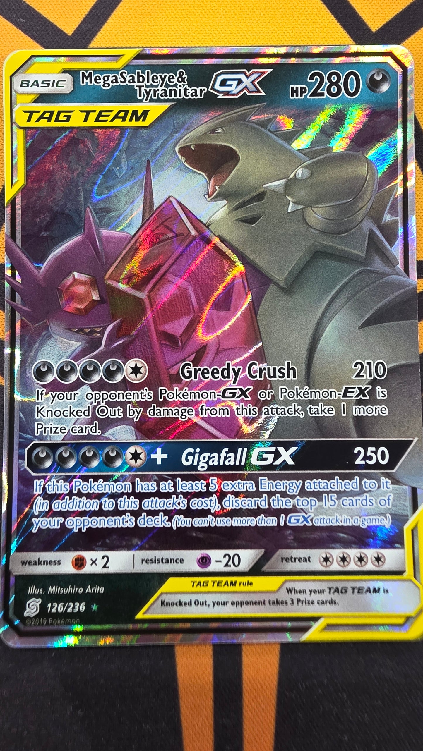MegaSableye & Tyranitar GX 126