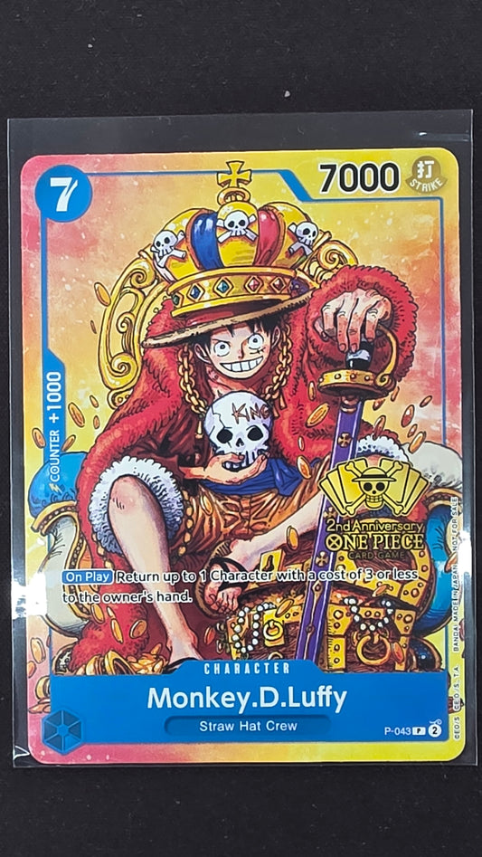 Monkey.D.Luffy (P-043, Second Anniversary)