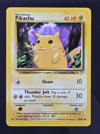 Pikachu (58/102, DMG, E3 Stamped)