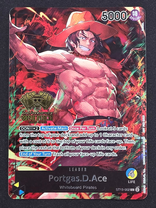 Portgas.D.Ace (ST13-002, 2nd Anniversary Stamped)