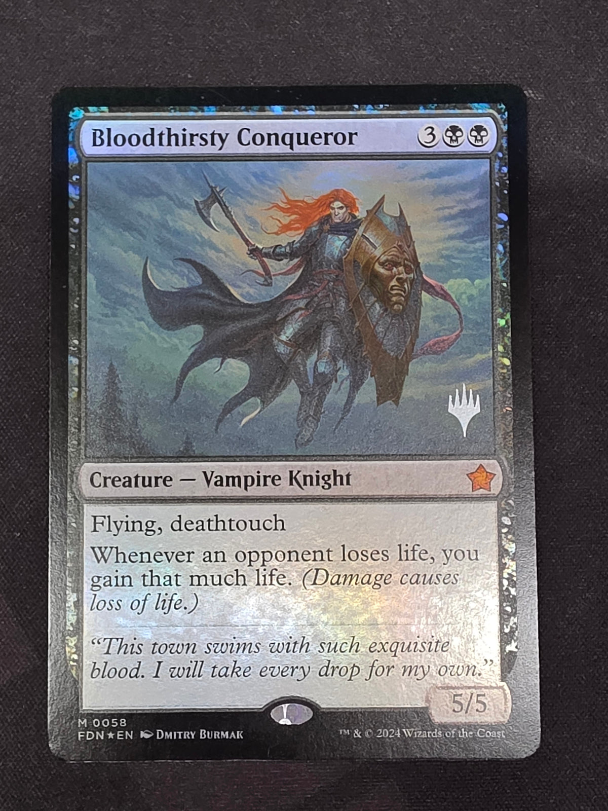 Bloodthirsty Conqueror (FND, Foil, Promo Stamp)