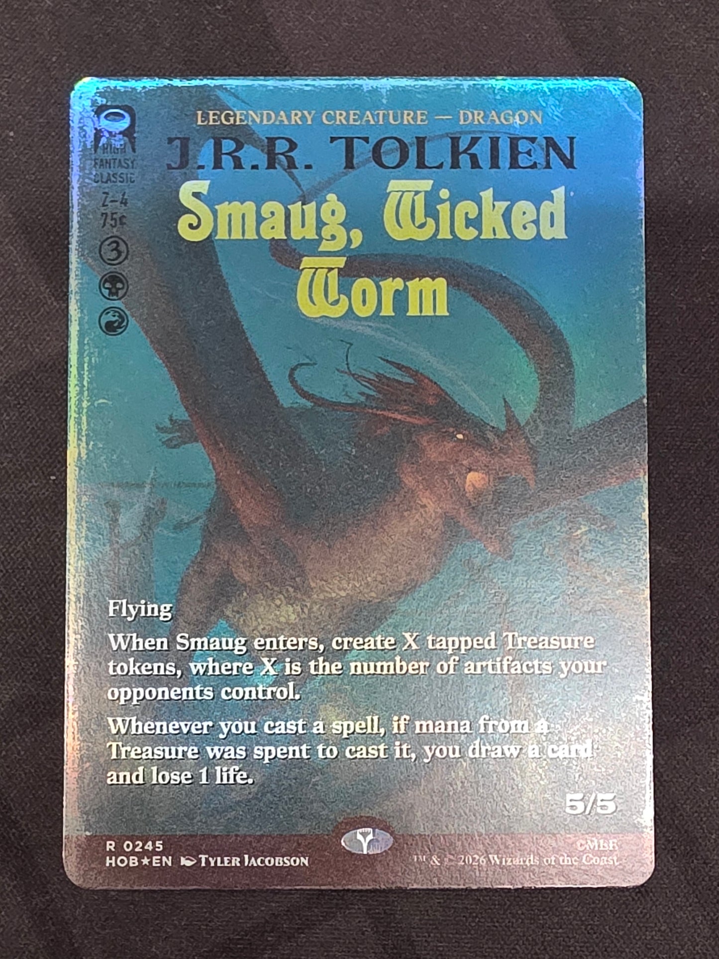 Smaug, Wicked Worm (HOB, Boarderless Foil)