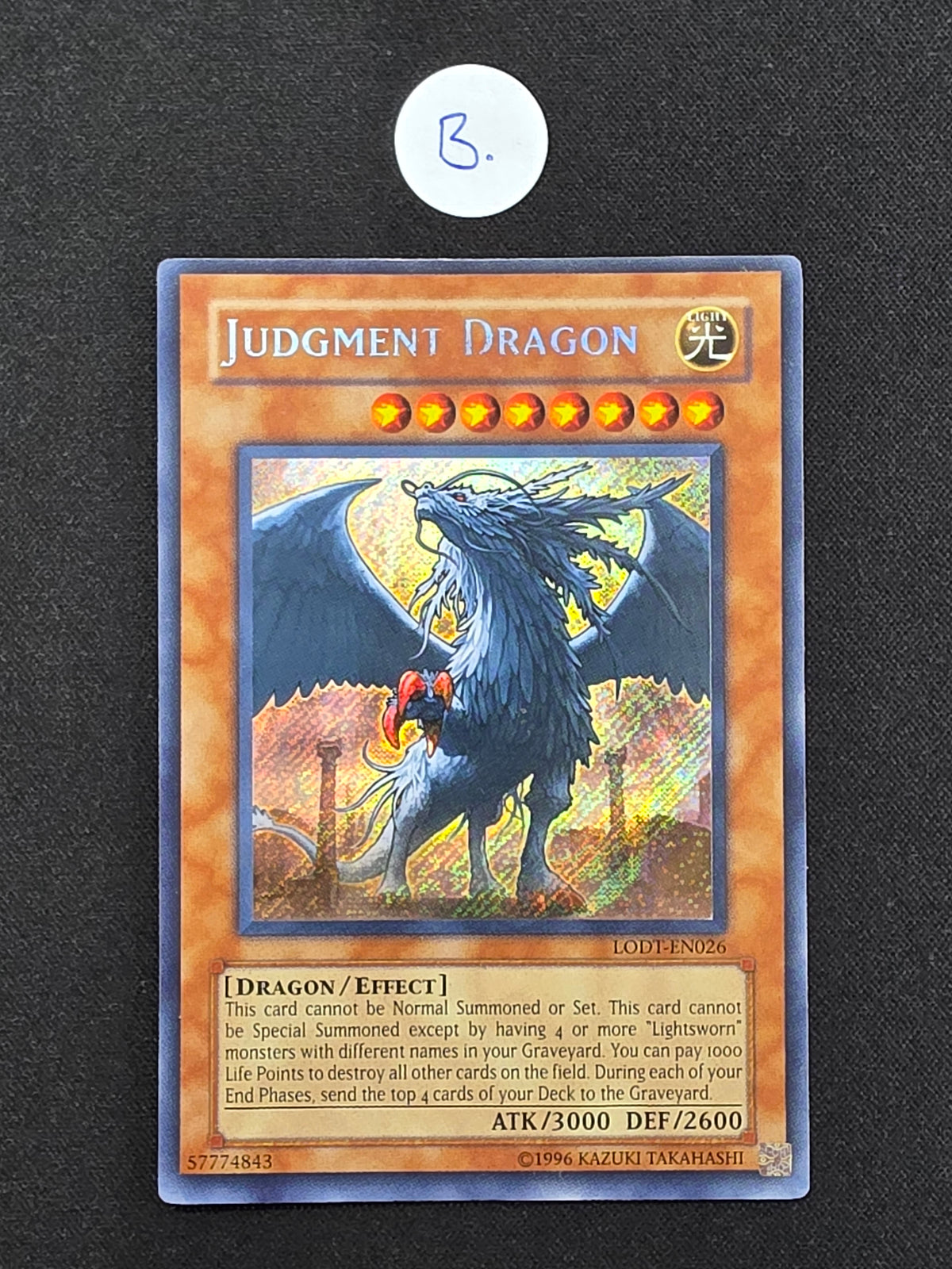 Judgement Dragon (DMG, LODT-EN026, Secret Rare)
