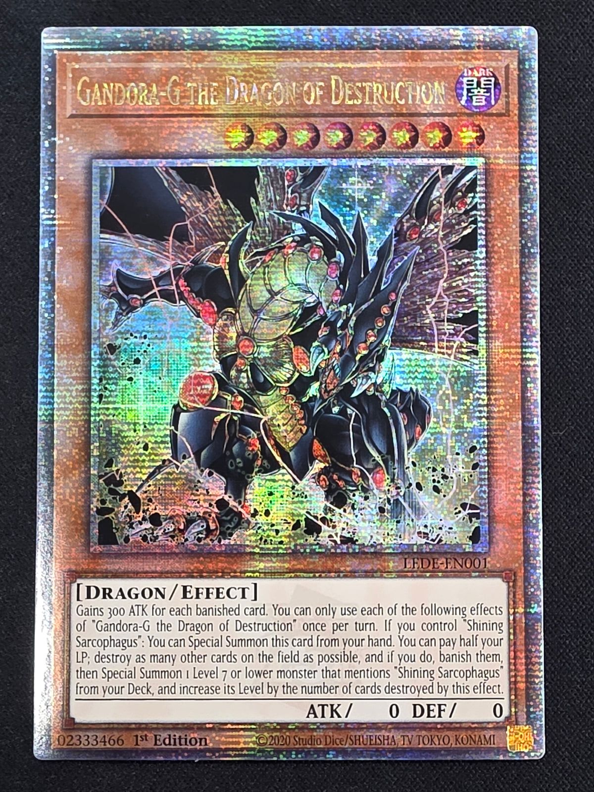Gandora-G the Dragon of Destruction (LEDE-EN001, Quarter Century Secret Rare, 1st Edition)