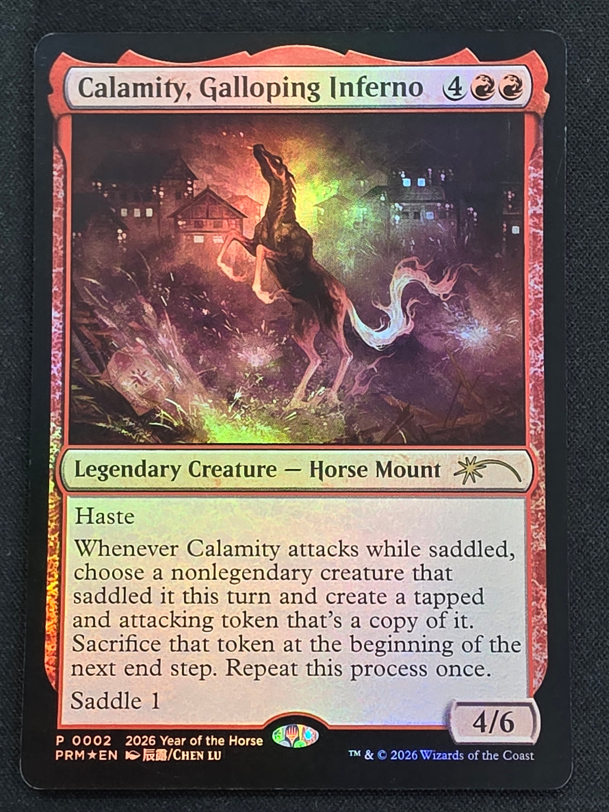 Calamity, Galloping Inferno (2026 Year of the Horse Foil Promo)