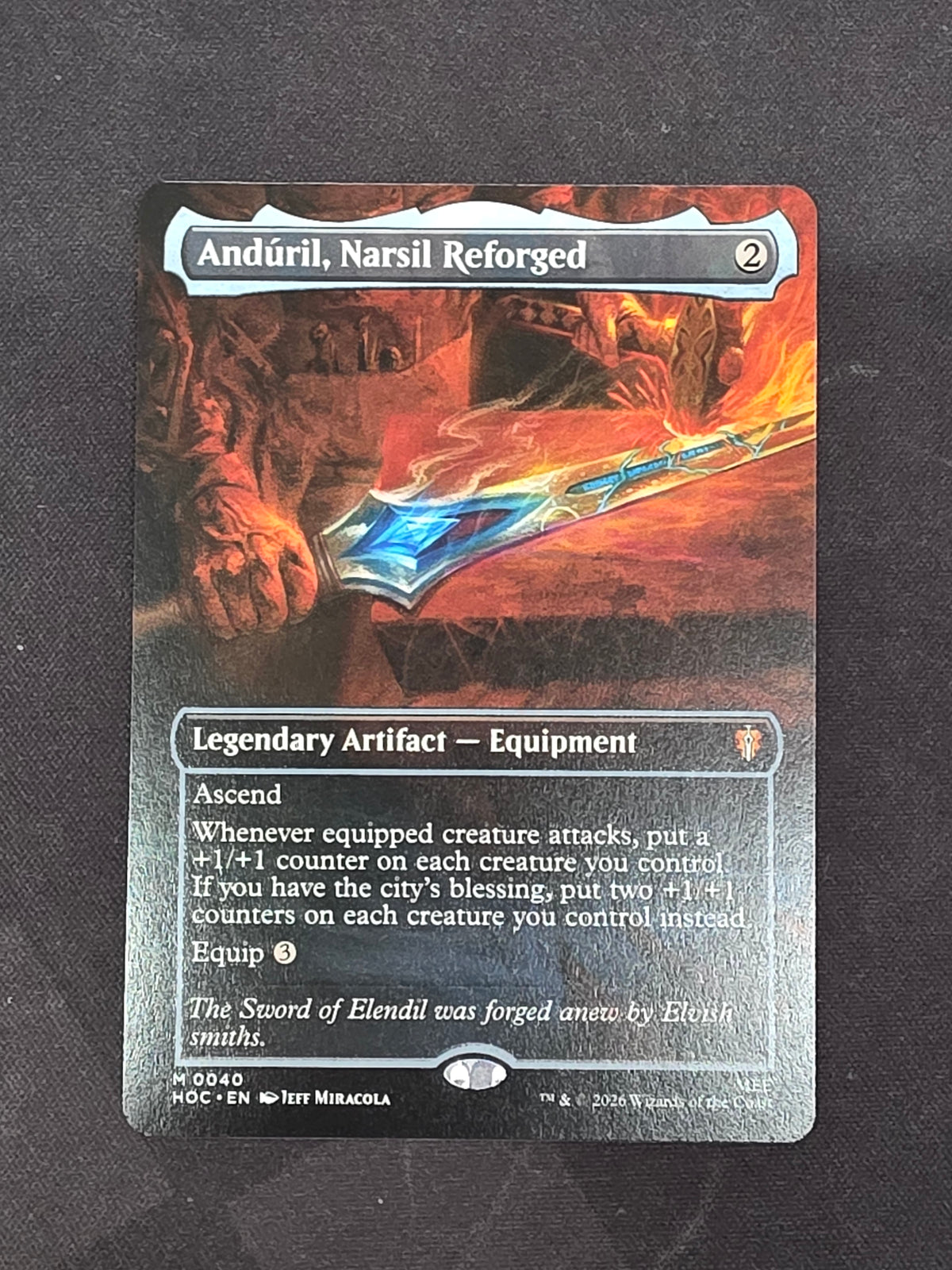 Anduril, Narsil Reforged (HOC, Boarderless)