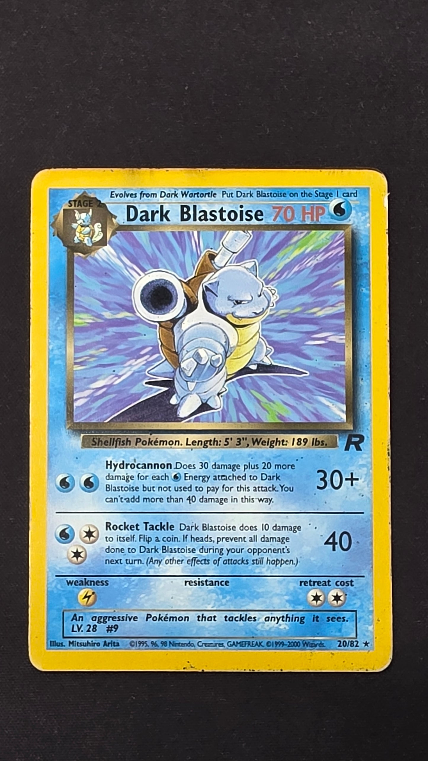 Dark Blastoise (20/82, Fire DMG)