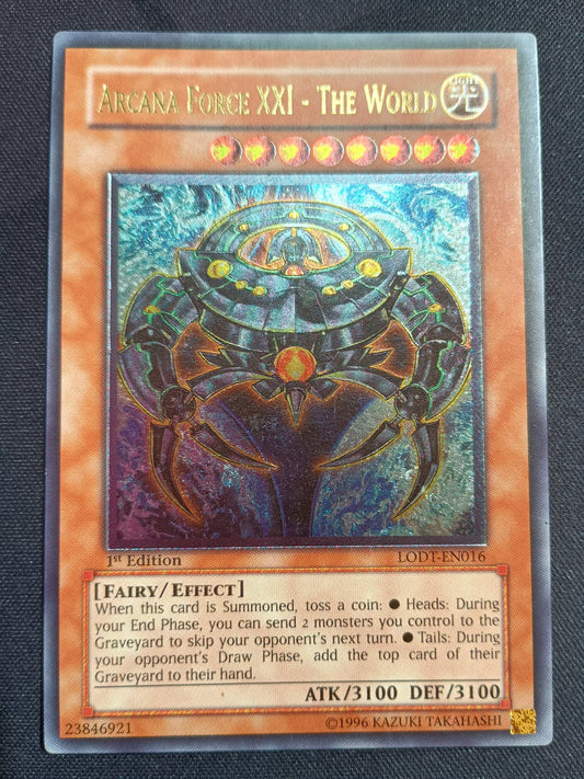 Arcana Force XXI - The World (Light of Destruction, Ultimate Rare, LODT-EN016, 1st Ed.)