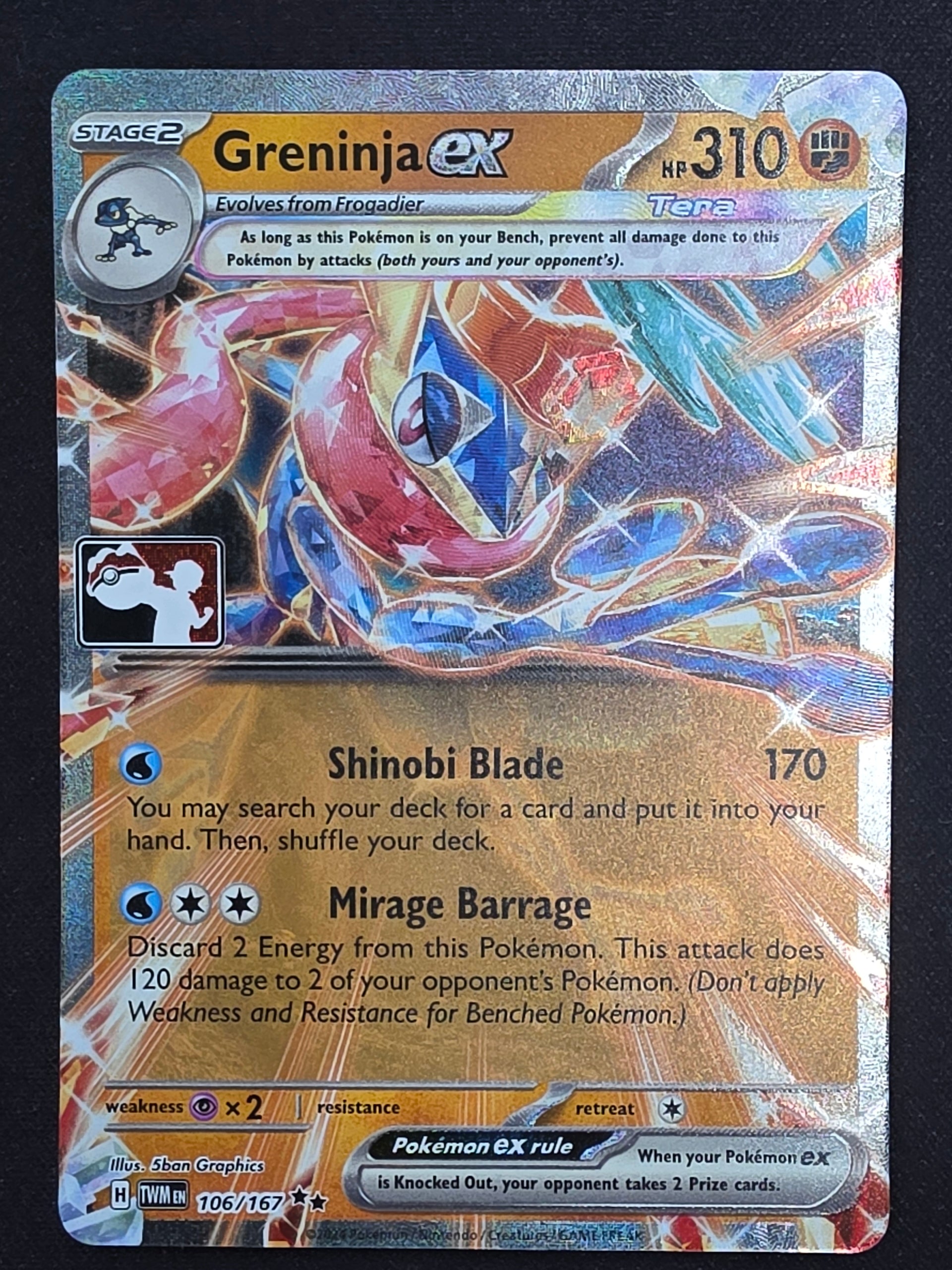 Greninja EX (106/167, Prize Pack Stamped) – Valkyrie Games NZ