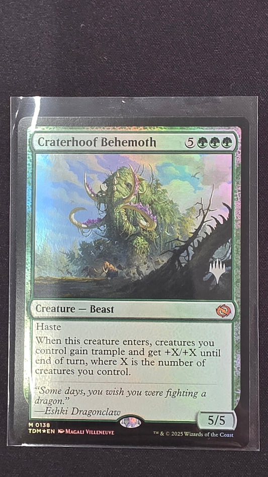 Craterhoof Behemoth (TDM, Foil Promo Stamped)