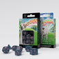 Q Workshop - Sparkling Llama Dice Set (Glittering Dark Blue and Pink)
