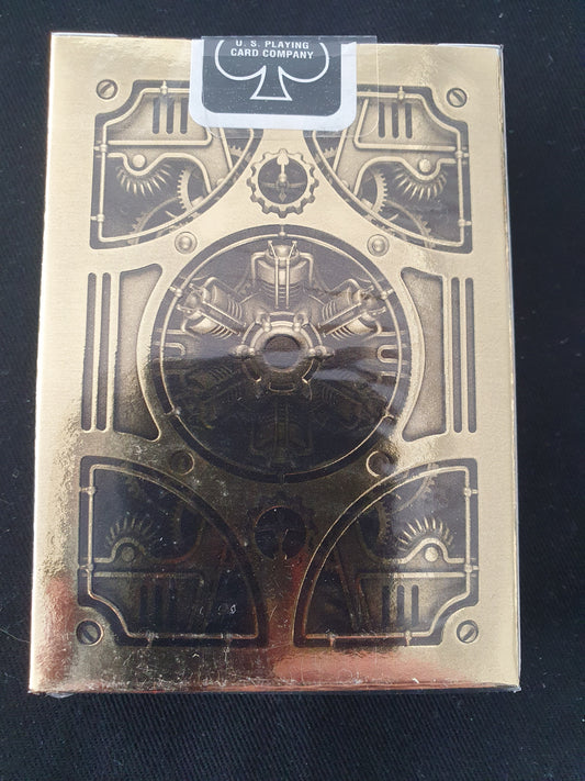 Steam Punk Gold Bicycle Playing Cards