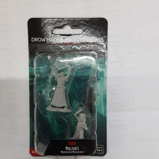 Drow Mage and Drow Priestess (UNPAINTED)
