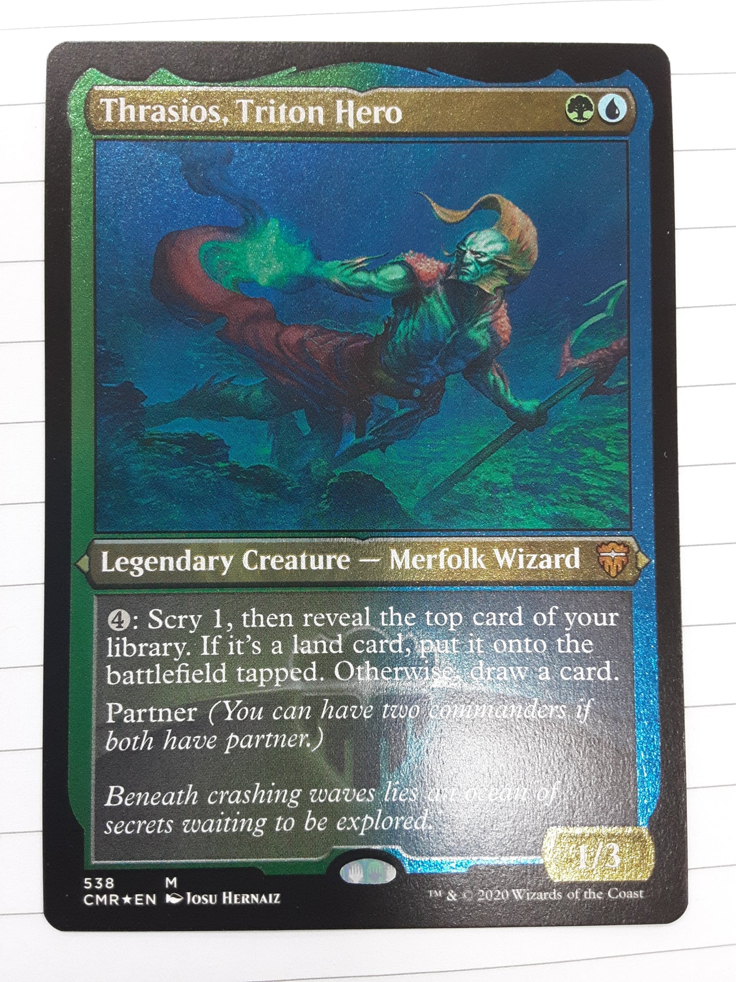 Thrasios, Triton Hero (Foil Etched, CMR)