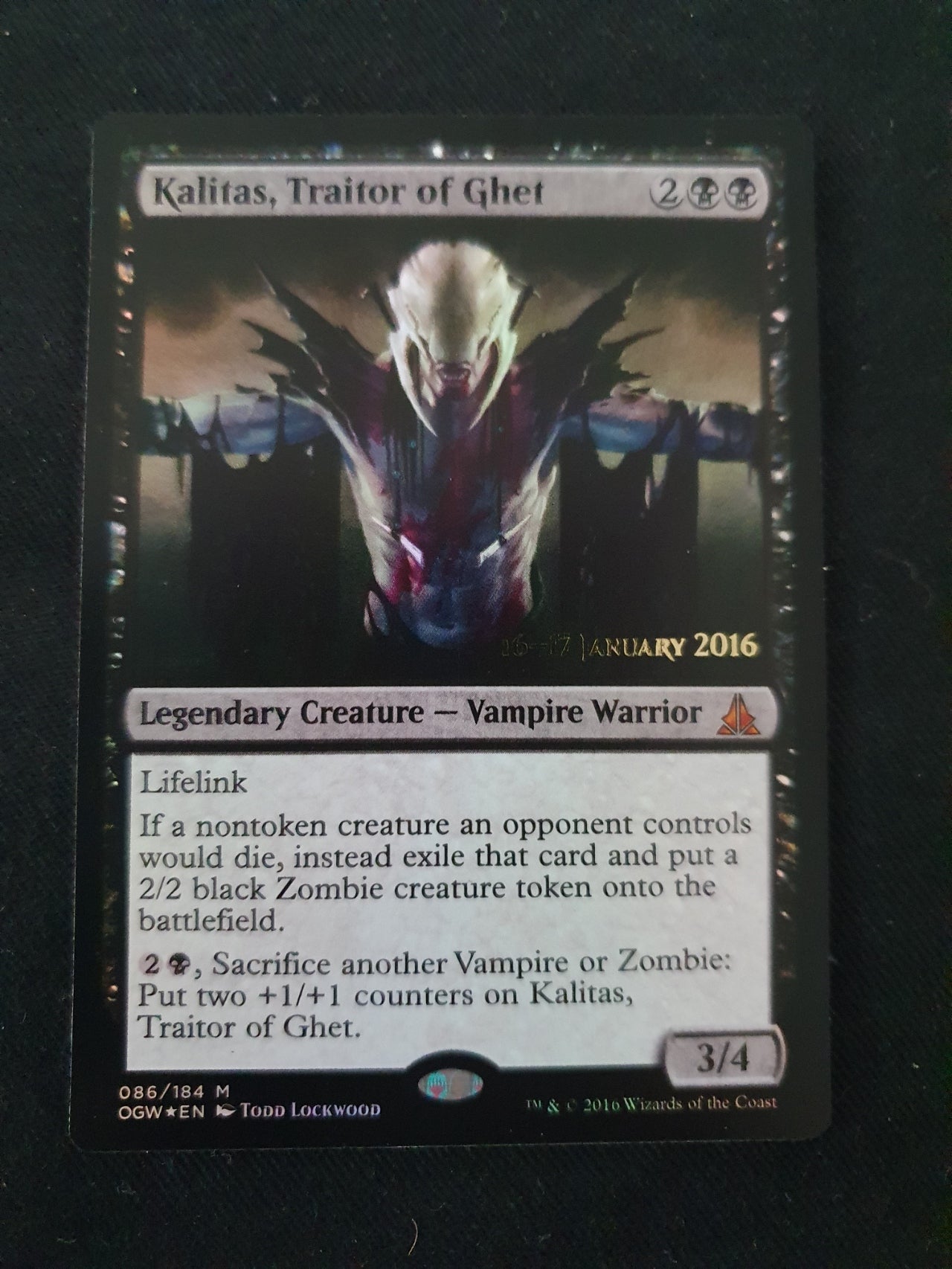 Kalitas, Traitor of Ghet (OGW Prerelease Promo)