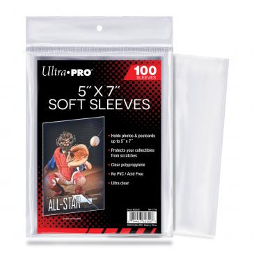 Ultra Pro 5" x 7" Soft Sleeves 100ct