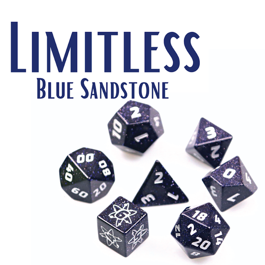 Level Up Dice - Limitless (Blue Sandstone) RPG Set